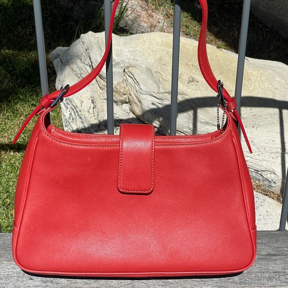 Coach Red Leather Shoulder Bag - Picture 1 of 6